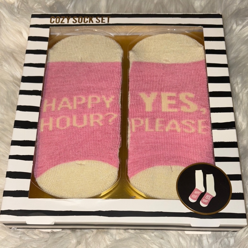 Cozy Sock Set - Pink and Cream
